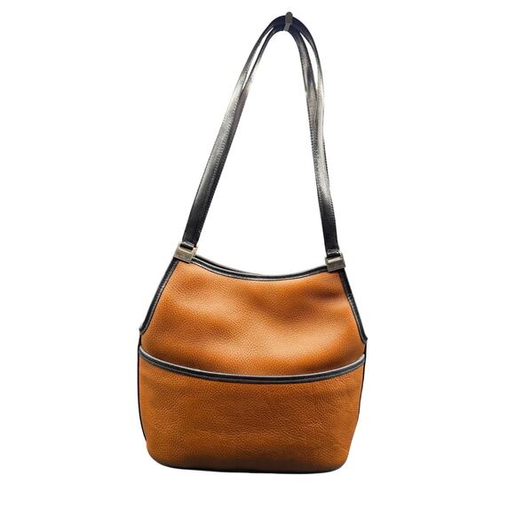 Brighton Brown Bags & Handbags for Women for sale - eBay Brighton Brown Black Pebbled Leather Shoulder Bag Tote Whipstitch